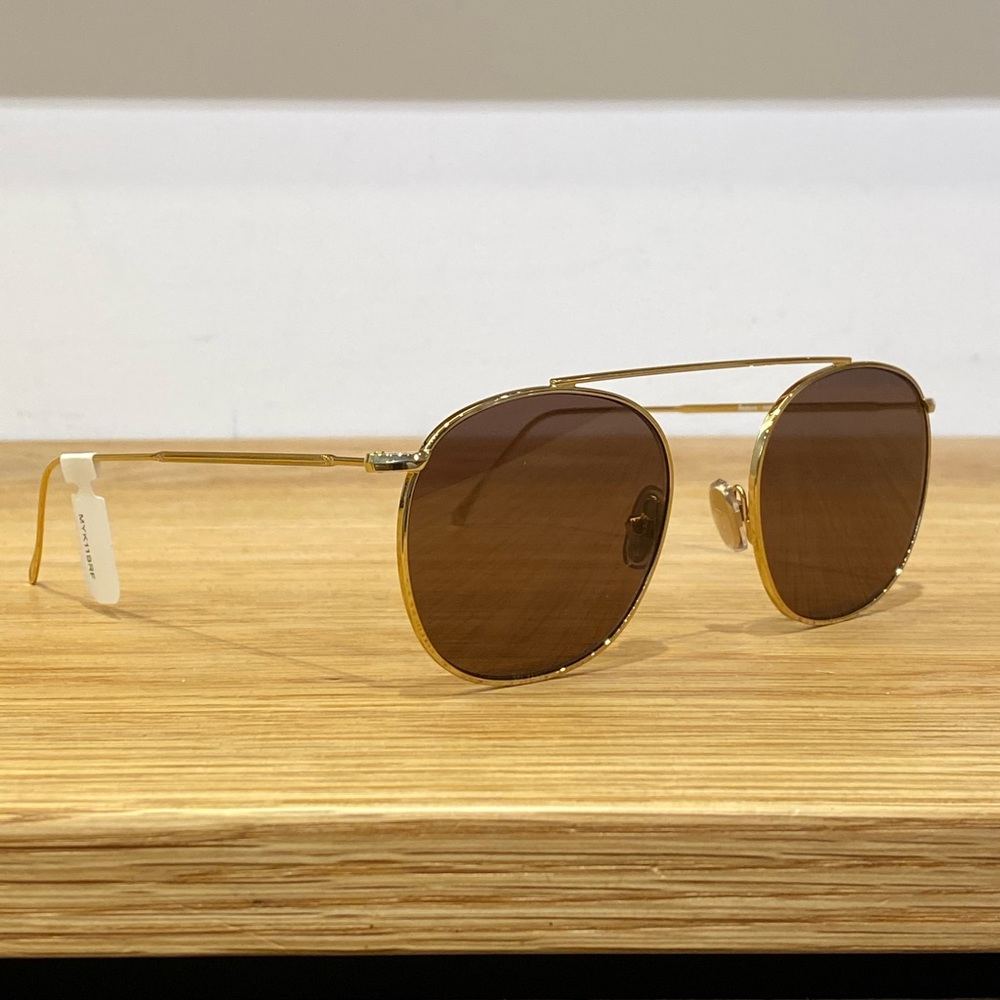 Illesteva Mykonos frame in Gold with brown lenses